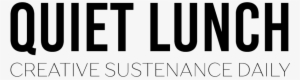 Quiet Lunch Decal - Black-and-white