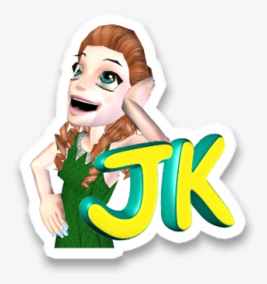 #kidding #jk #lol #emoji #3d #sticker #jokester #meez - Cartoon