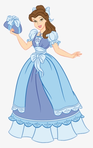 Belle Clipart - Disney Princess Belle Blue Dress Png