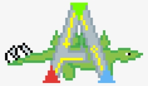 Ark Logo With Stegosaurus Background - Graphic Design