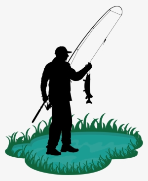 Clip Library Stock Fishing Rod Clip Art Old Man Transprent - Cartoon Man Fishing
