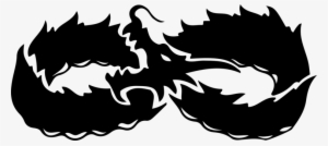 Dragon Black And White Visual Arts Drawing Silhouette - Illustration
