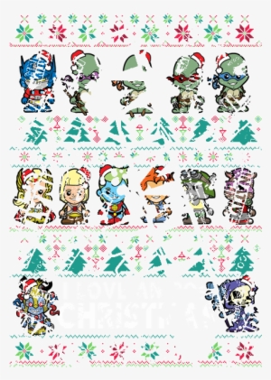 Tn Lil 80s Cartoon Christmas Jumper3 - Illustration