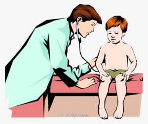 Doctor With Child Patient Royalty Free Vector Clip - Doctor With Patient Clipart Png