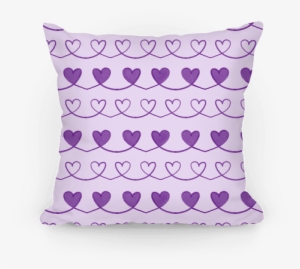 Purple Heart Doodle Pattern Pillow - Cushion