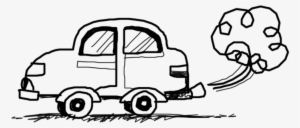 Smoking Car Cliparts - Car Exhaust Clipart Black And White