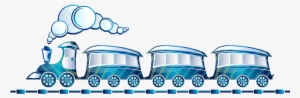 Toy Train, Blue, Locomotive, Rail, Railway, Smoke - Long Blue Train Cartoon