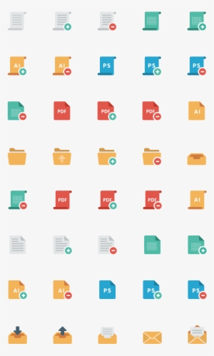 35 Flat File Format Icon Sketch - Icon