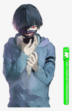 Transparent Kaneki Blue - Kaneki Con Pelo Negro