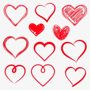 Drawing Heart Royalty - Heart Hand Drawn Vector