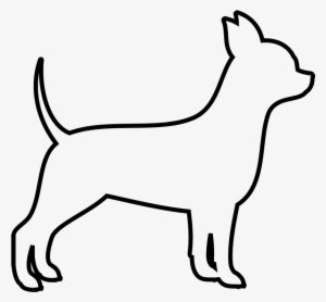 Chihuahua Rubber Stamp - Outline Of A Chihuahua