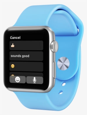 Apple Watch Example Of Default Replies - Apple Watch Transparent Png