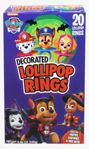 Paw Patrol 20ct Decorated Lollipop Ring Box - Ring