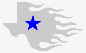 Silver/white Texas Star Flame 4 X 2 1/2" Reflective - Texas Star