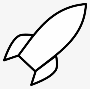 Space Ship Clip Art At Clker - Cartoon Rocket Black And White