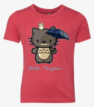 Hello Neighbor Youth Triblend T-shirt - Hello Kitty My Neighbor Totoro Anime Miyazaki Catbus