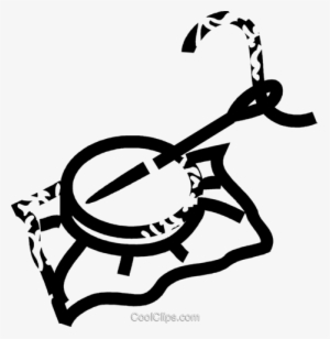 Sewing Needle Royalty Free Vector Clip Art Illustration