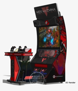 From The Side We Get A Better Look At The Side Art - Nex Machina Arcade Cabinet