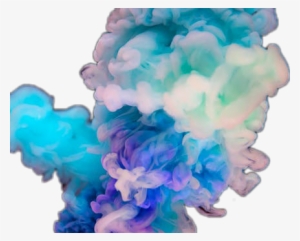 Rainbow Smoke Pastel Sticker Aesthetic - Purple And Blue Smoke