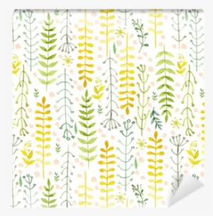 Pattern Of Flowers Painted In Watercolor On White Paper - Watercolor Painting