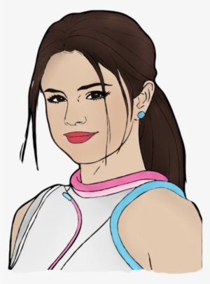 Banner Library Stock Gomez Draw Paint Tool Sai By Xkininarimasu - Selena Gomez Cartoon Drawing