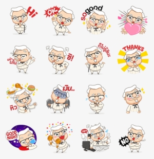Colonel Sanders Line Sticker