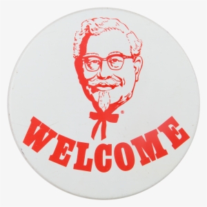 Kentucky Fried Chicken Welcome Advertising Button Museum - Circle