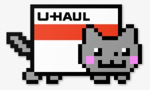 Nyan Cat Uhaul Trailer - Hirosaki Castle