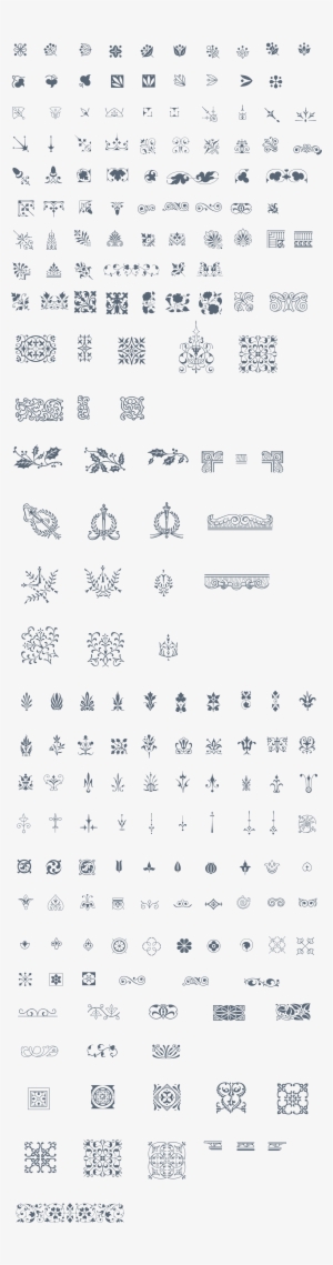 Preview All The Vector Ornaments Included, Traced By - Ornament