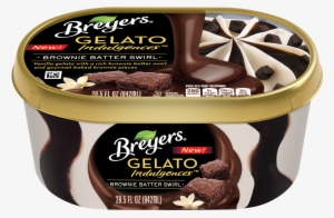 5 Ounce Tub Of Breyers Brownie Batter Swirl Gelato - Breyers Cookie Dough Gelato