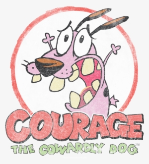 Courage The Cowardly Dog Vintage Courage Juniors T-shirt - Courage The Cowardly Dog