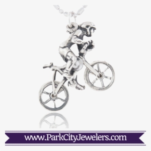 Mountain Bike Rider Charm - Hand Crafted Golf Earrings