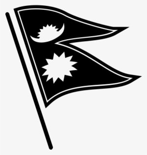 Nepal Flag In Black