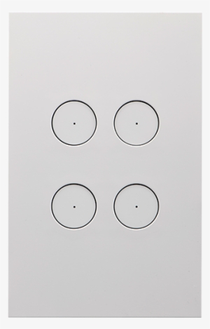 Z4064vh ~ Saturn Zen Grid & Plate Assembly 4 Button - Clipsal Saturn Zen White