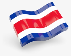 Illustration Of Flag Of Costa Rica - Costa Rica Flag Waving Gif