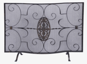Serpentine Medallion Scroll Metal Decorative Fireplace