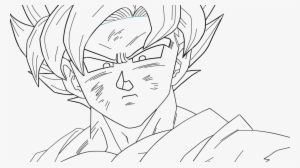 Goku Ssj Blue Fnf Lastimado Lineart By Darcles297 Gt - Goku Em Preto E Branco