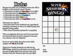 Make Bingo Card Ssb4bingo The Bingo Template - Super Smash Bros. For Nintendo 3ds And Wii U