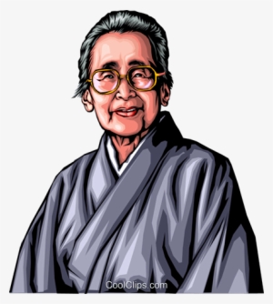 Old Japanese Woman - Cartoon