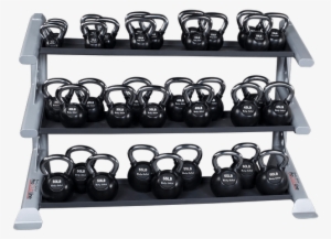 3-tier With Optional Kettlebells - Body Solid 3 Tier Pcl Commercial Kettlebell Rack