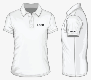 *light Colored Shirts With Black Logo Imprint - Polo With Logo On Sleeve
