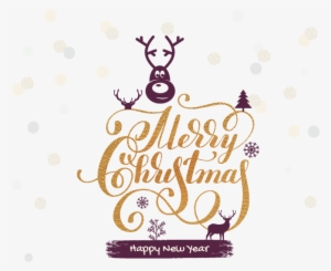 Белая Надпись Merry Christmas