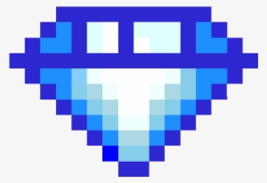 Cyan Chaos Emerald - Pixel Art Rainbow Heart