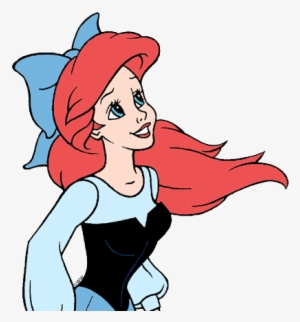 Ariel In Blue Dress - Dessin De Ariel En Robe Bleu