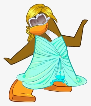 Female Penguin In Prom Dress - Club Penguin Female Penguin