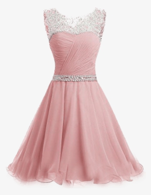 Short Chiffon Open Back Prom Dress With Beading Evening - Cocktail Dress