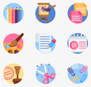 Stationery 50 Icons - Education Icon Png Color