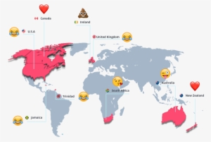 Most-used Emoji In Each Country - World Map