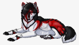Black Wolf Furries - Black And Red Wolf