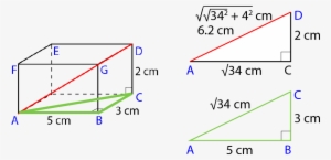 Pythagoras Theorem In 3d Shapes - Diagram